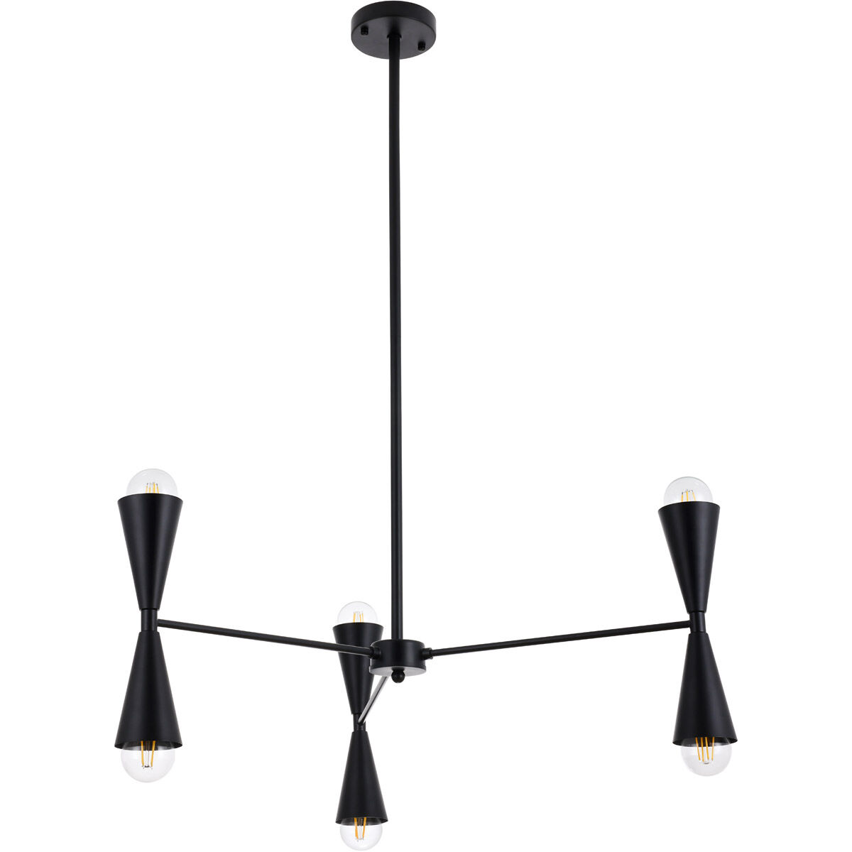 Cade 6 Light 34 inch Black Pendant Ceiling Light