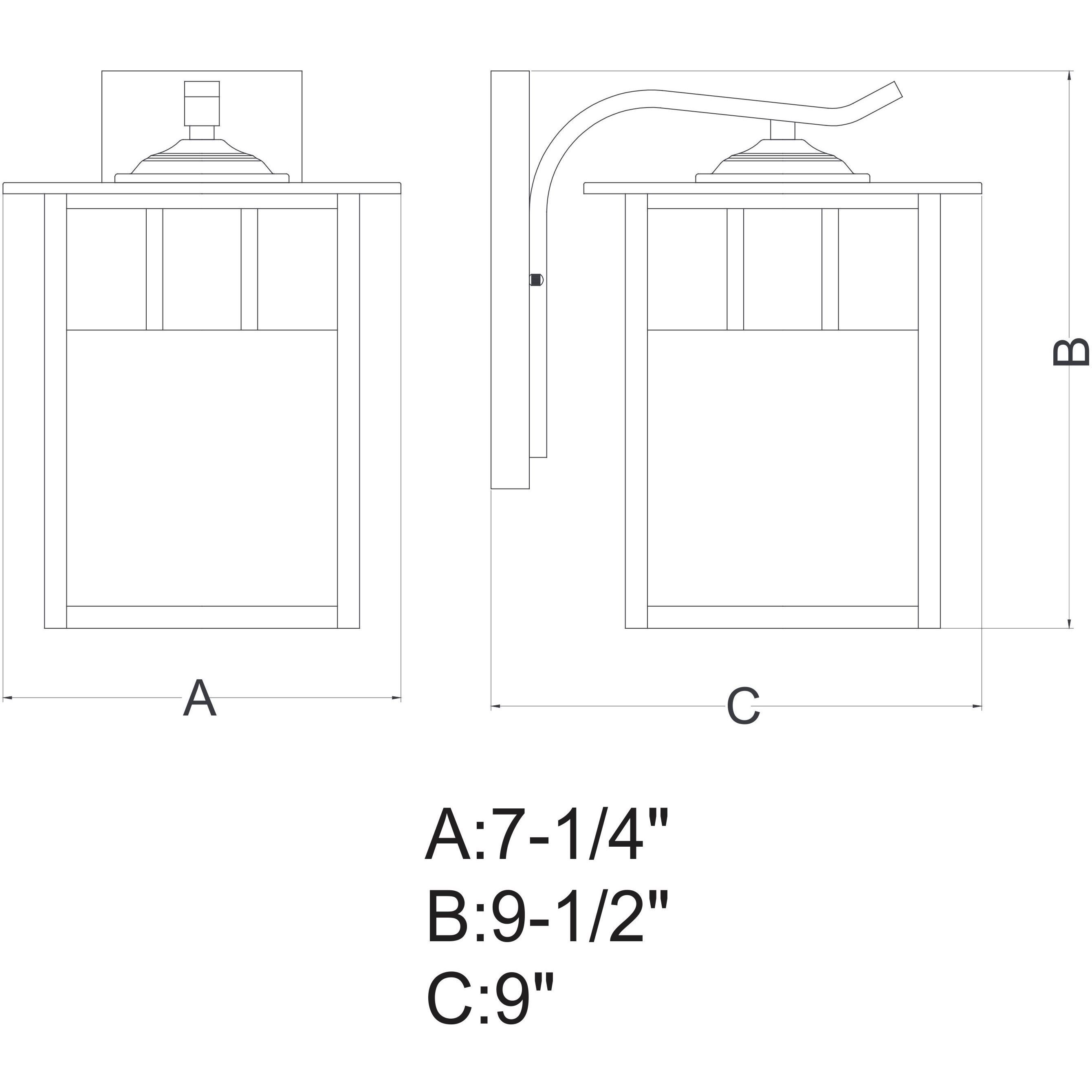 Mission LED 9.5 inch Oil Burnished Bronze Outdoor Wall