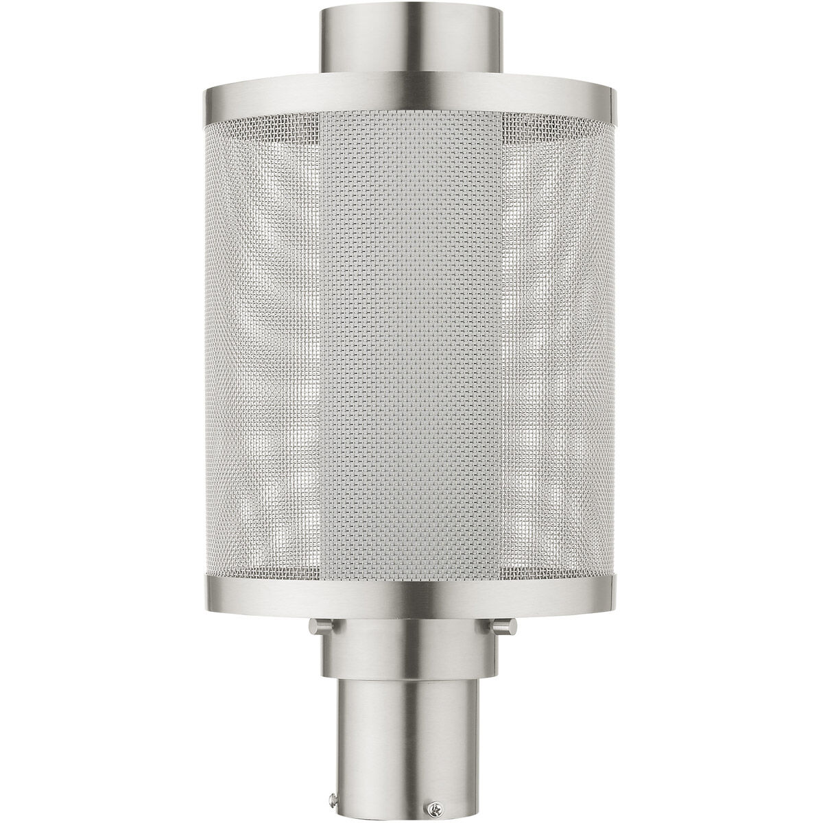 Nottingham 1 Light 18 inch Brushed Nickel Outdoor Post Top Lantern