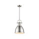 Duncan 1 Light 9 inch Pewter Mini Pendant Ceiling Light, Small