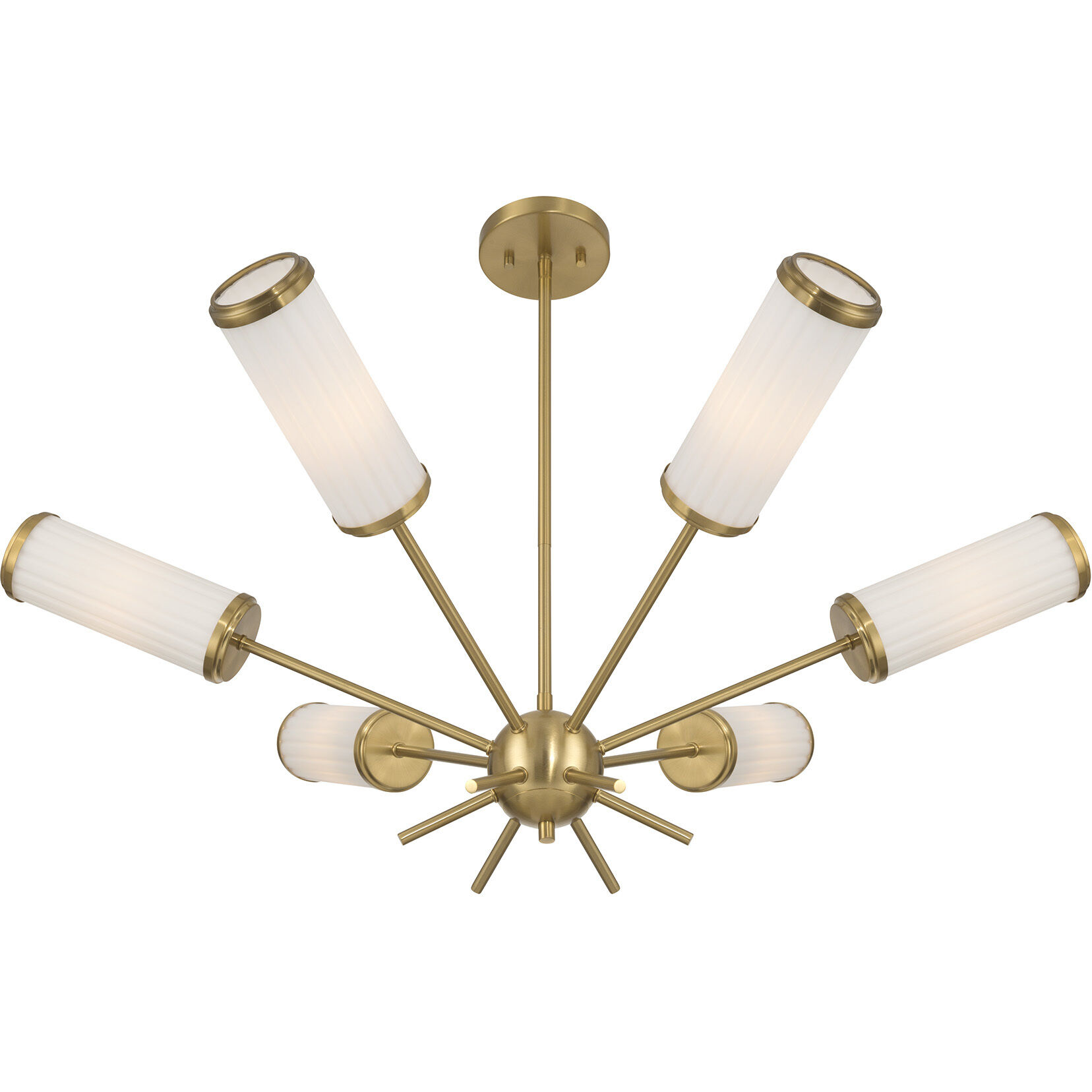 Denison 6 Light 36 inch Warm Brass Chandelier Ceiling Light