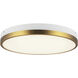 Alora Mood Adelaide LED 15 inch Aged Gold/White Flush Mount Ceiling Light in Aged Gold and White