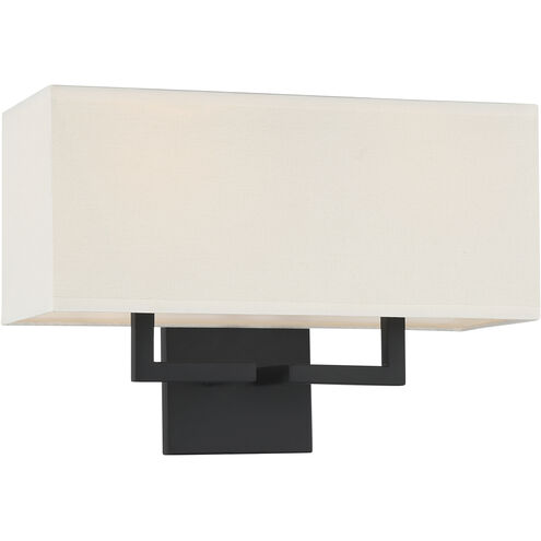 Sconces 2 Light 16 inch Coal Wall Mount Wall Light in Incandescent