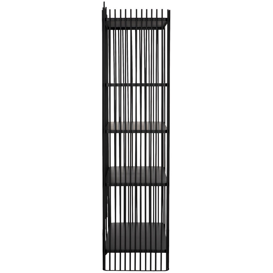 Mila Matte Black Bookcase