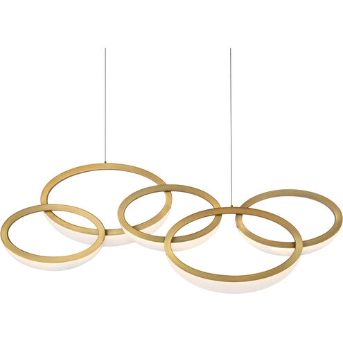 Orion 1 Light 4.5 inch Aged Brass Pendant Ceiling Light