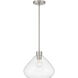 Elaris 1 Light 12.5 inch Brushed Nickel Pendant Ceiling Light