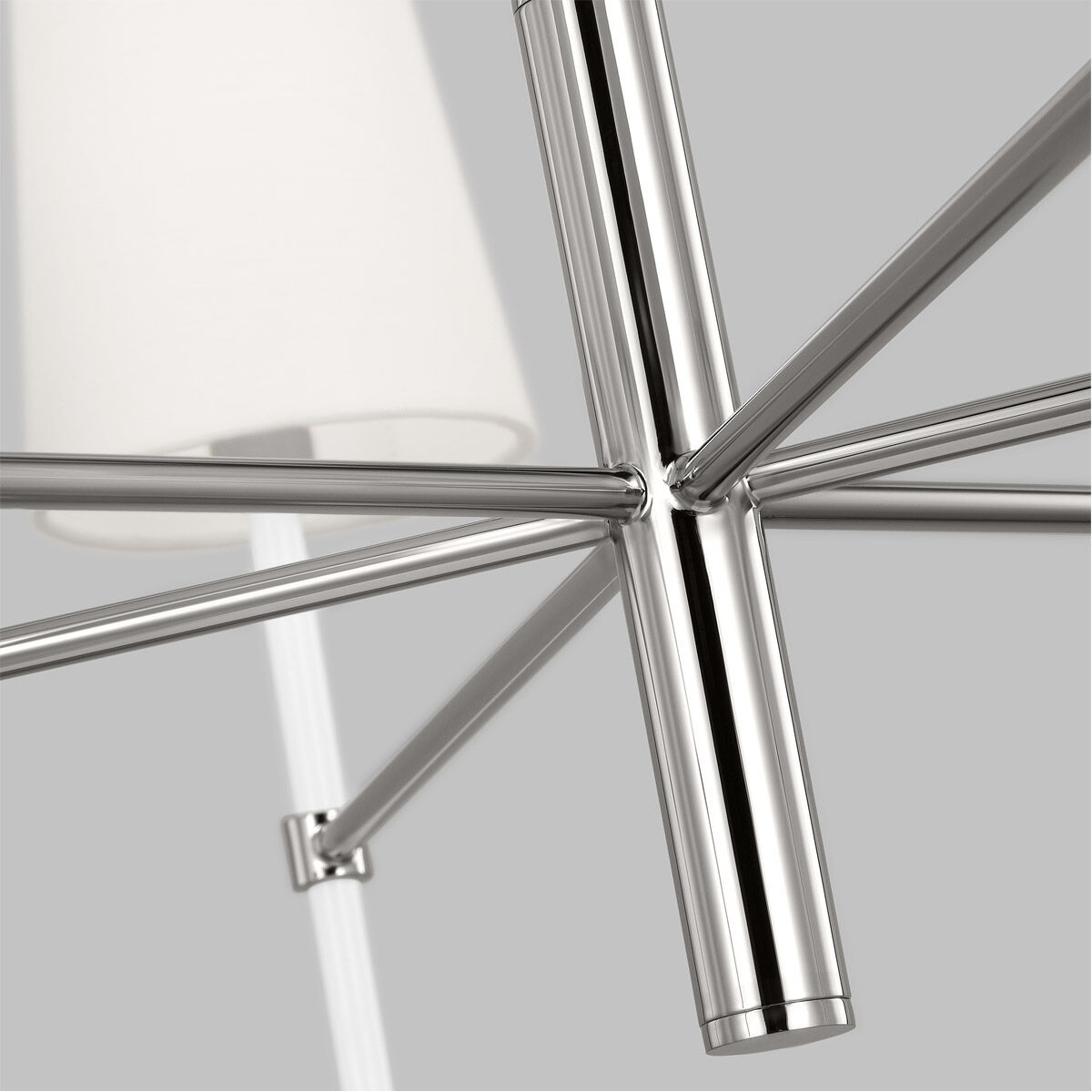 kate spade new york Monroe 6 Light 32 inch Polished Nickel Chandelier Ceiling Light in Polished Nickel / Gloss White