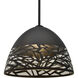 Kiev LED Black Stem Pendant Ceiling Light