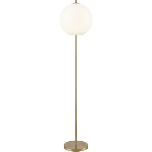 Orbital 69 inch 100.00 watt Aged Brass with White Floor Lamp Portable Light