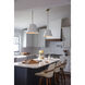 Madi LED 16 inch Lacquered Brass with Matte White accents Pendant Ceiling Light