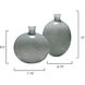 Minx 10 X 7.75 inch Vases in Grey Glass, Set of 2
