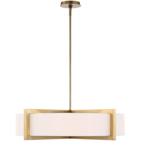 Cresson 4 Light 30 inch Matte Brushed Brass Pendant Ceiling Light