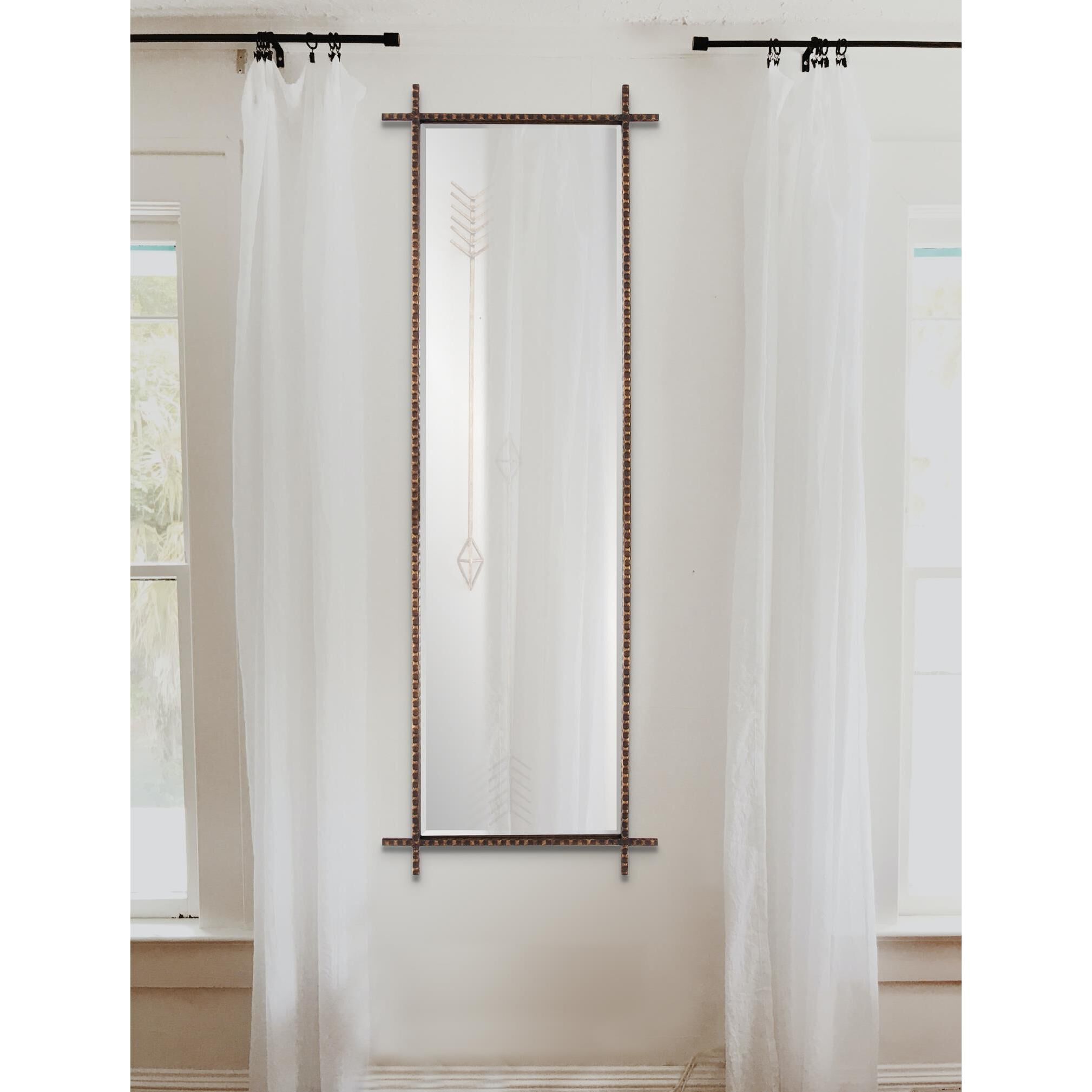 Isarno 70 X 24 inch Antique Bronze Dressing Mirror