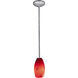 Merlot LED 4 inch Brushed Steel Pendant Ceiling Light
