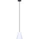 Arbella 1 Light 7.75 inch Black/White Pendant Ceiling Light