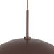 Regent 1 Light 19 inch Burgundy Pendant Ceiling Light