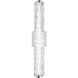 Sean Lavin Cutler LED 24 inch Chrome Vanity Light Wall Light in Clear Staggered Rock