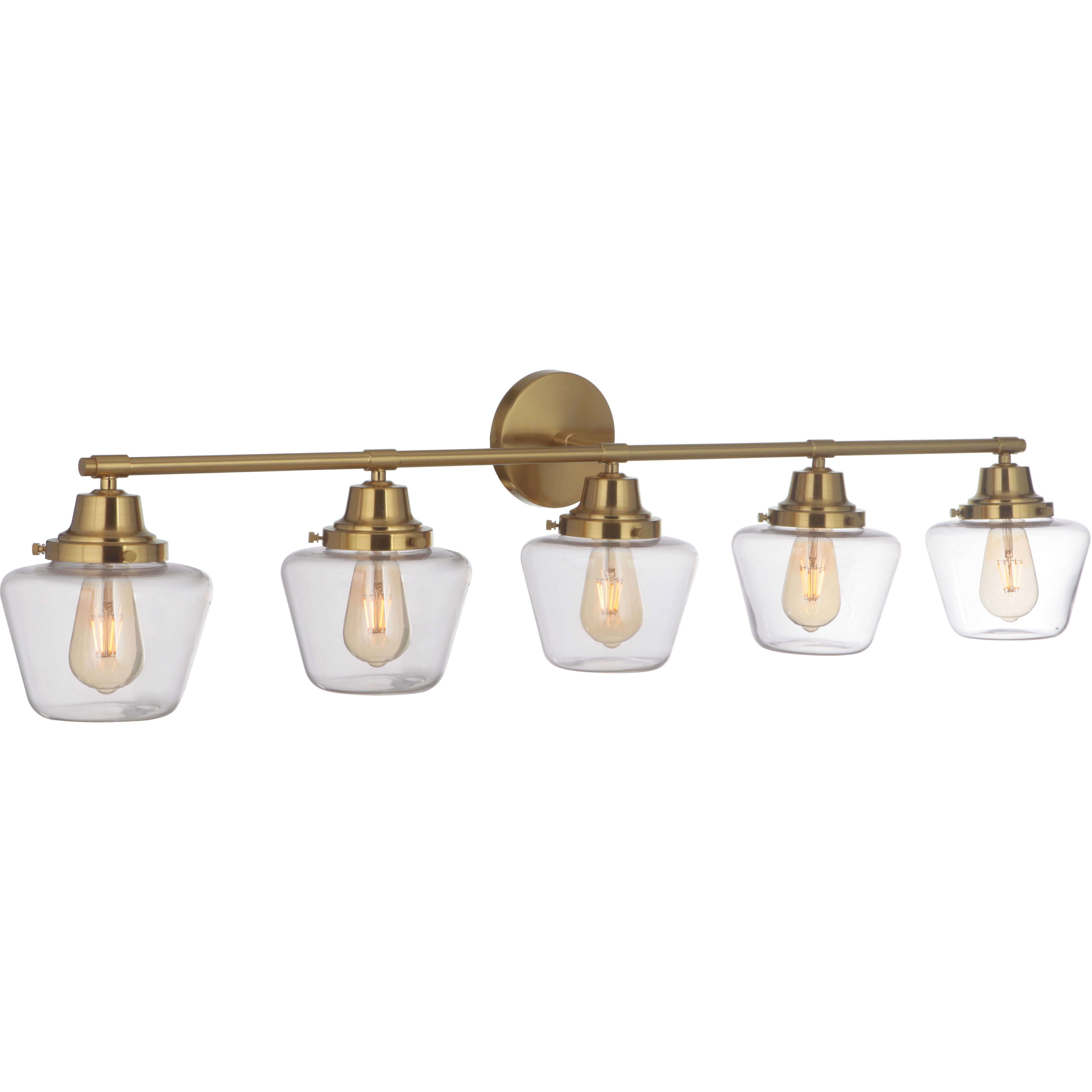 Neighborhood Essex 5 Light 48 inch Satin Brass Vanity Light Wall Light, Neighborhood Collection