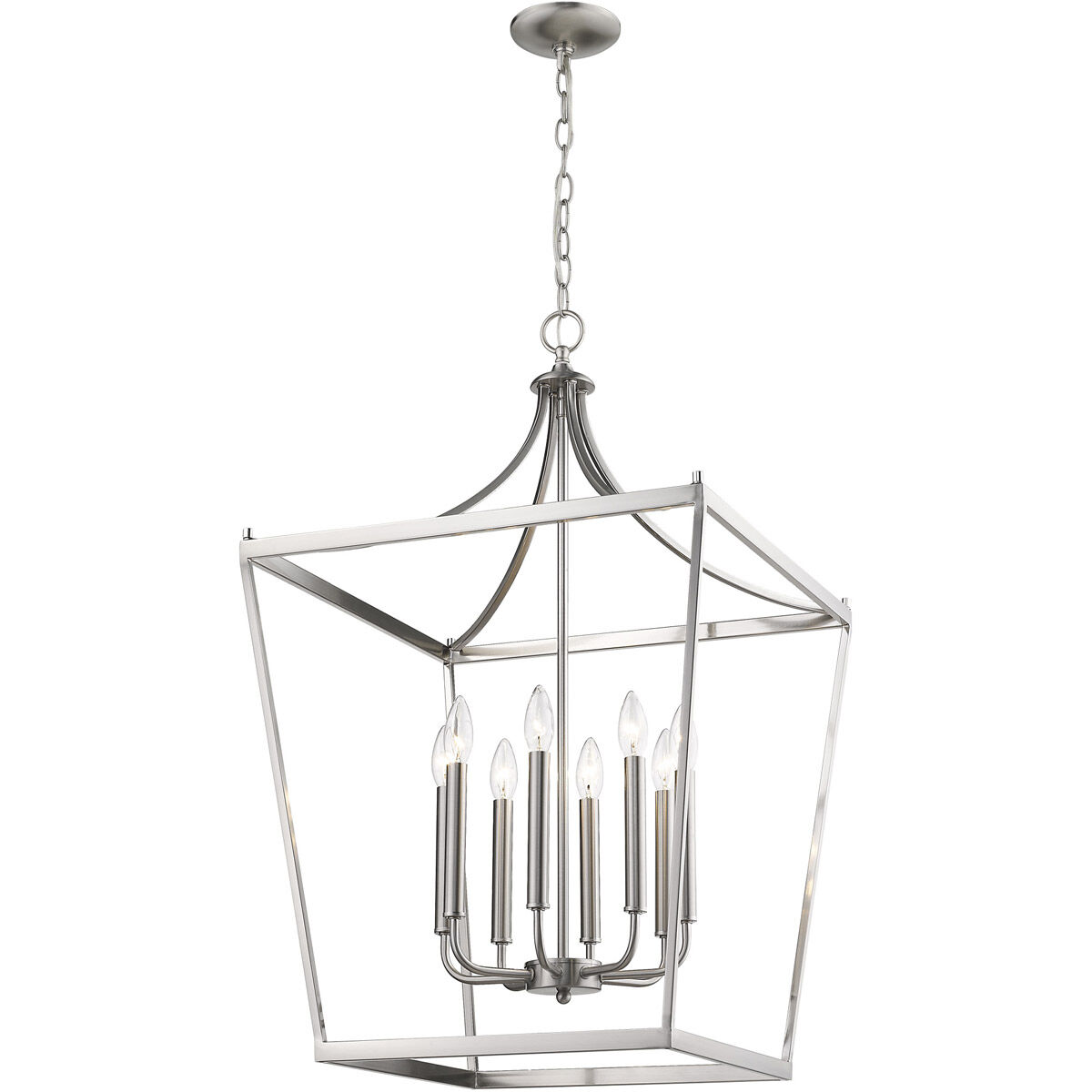 Kennedy 8 Light 20 inch Satin Nickel Chandelier Ceiling Light