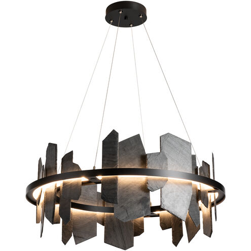 Ardesia LED 38 inch Black Pendant Ceiling Light, Circular
