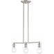 Lansdale 3 Light 24 inch Brushed Nickel Linear Chandelier Ceiling Light