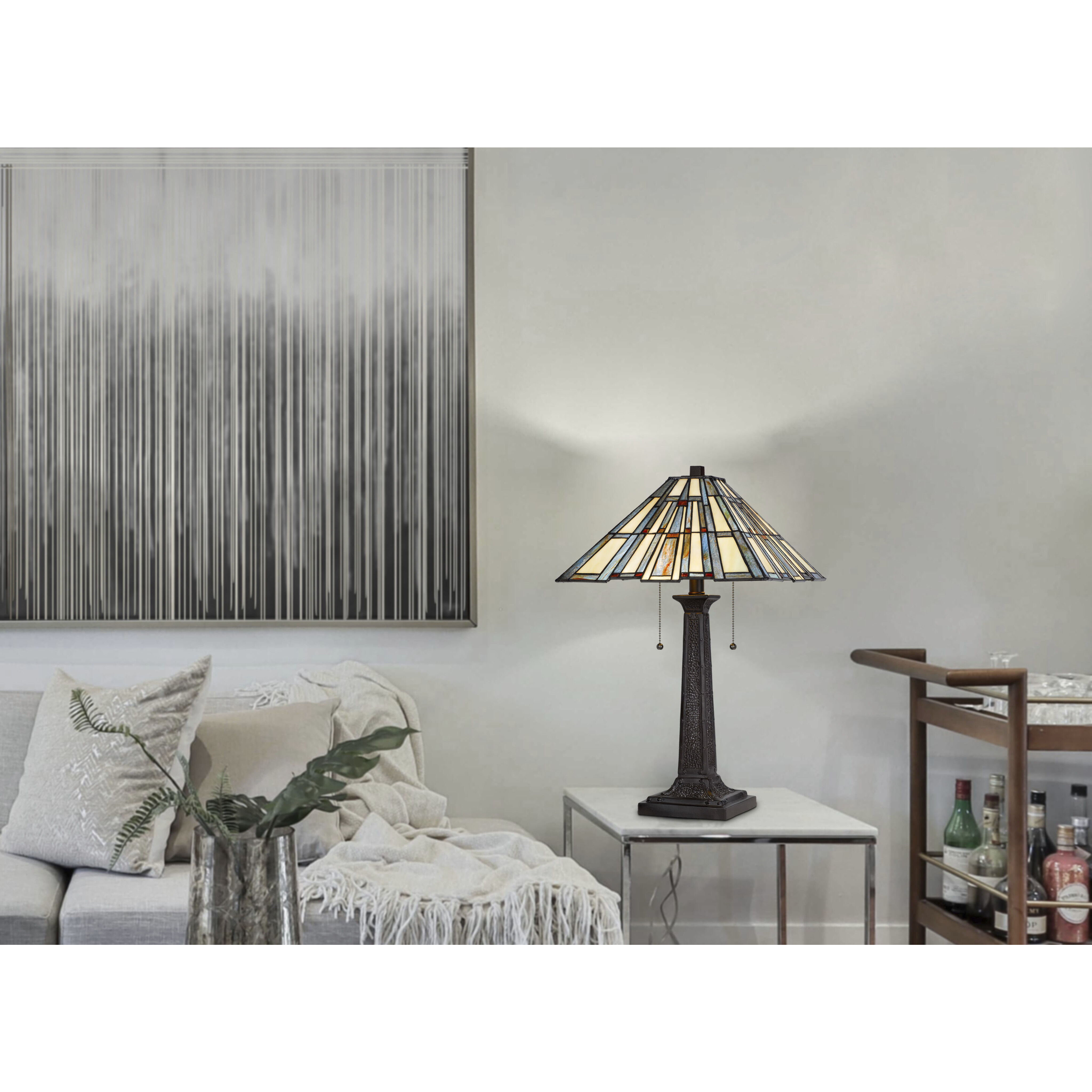 3100 Tiffany 23 inch 60.00 watt Dark Bronze Table Lamp Portable Light