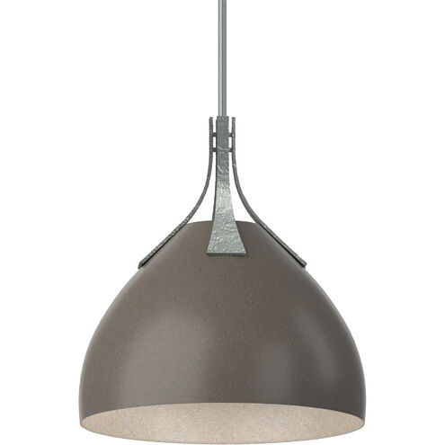 Summit 1 Light 12.8 inch Vintage Platinum and Dark Smoke Pendant Ceiling Light in Vintage Platinum/Dark Smoke
