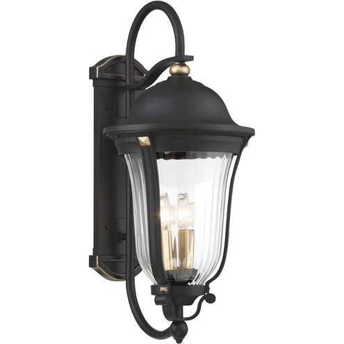 Peale Street 4 Light 28 inch Sand Coal And Vermeil Gold Outdoor Wall Mount, Great Outdoors