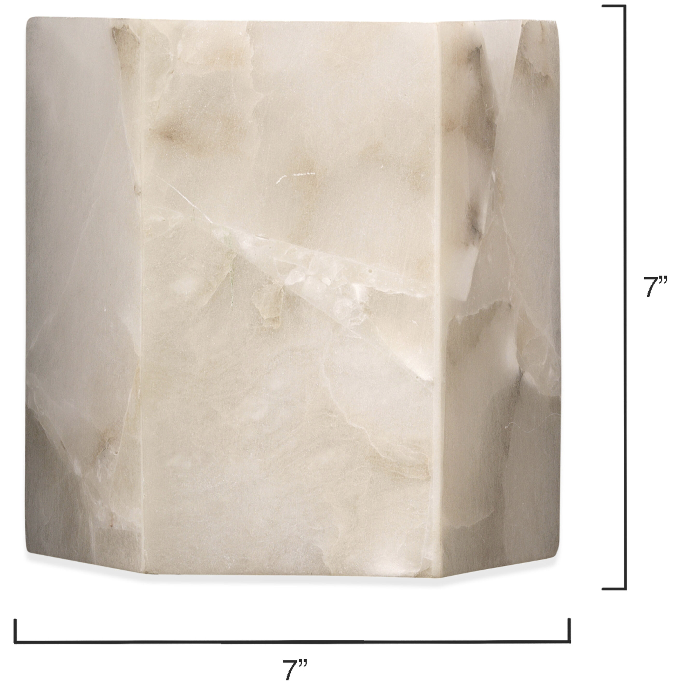Borealis 1 Light 7 inch Alabaster Wall Sconce Wall Light, Hexagon