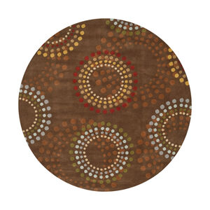 Forum 96 inch Brown and Red Area Rug, Wool