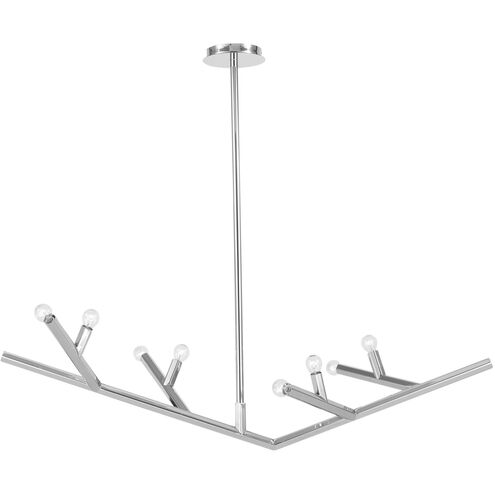 Oaks 8 Light 21 inch Polished Nickel Chandelier Ceiling Light