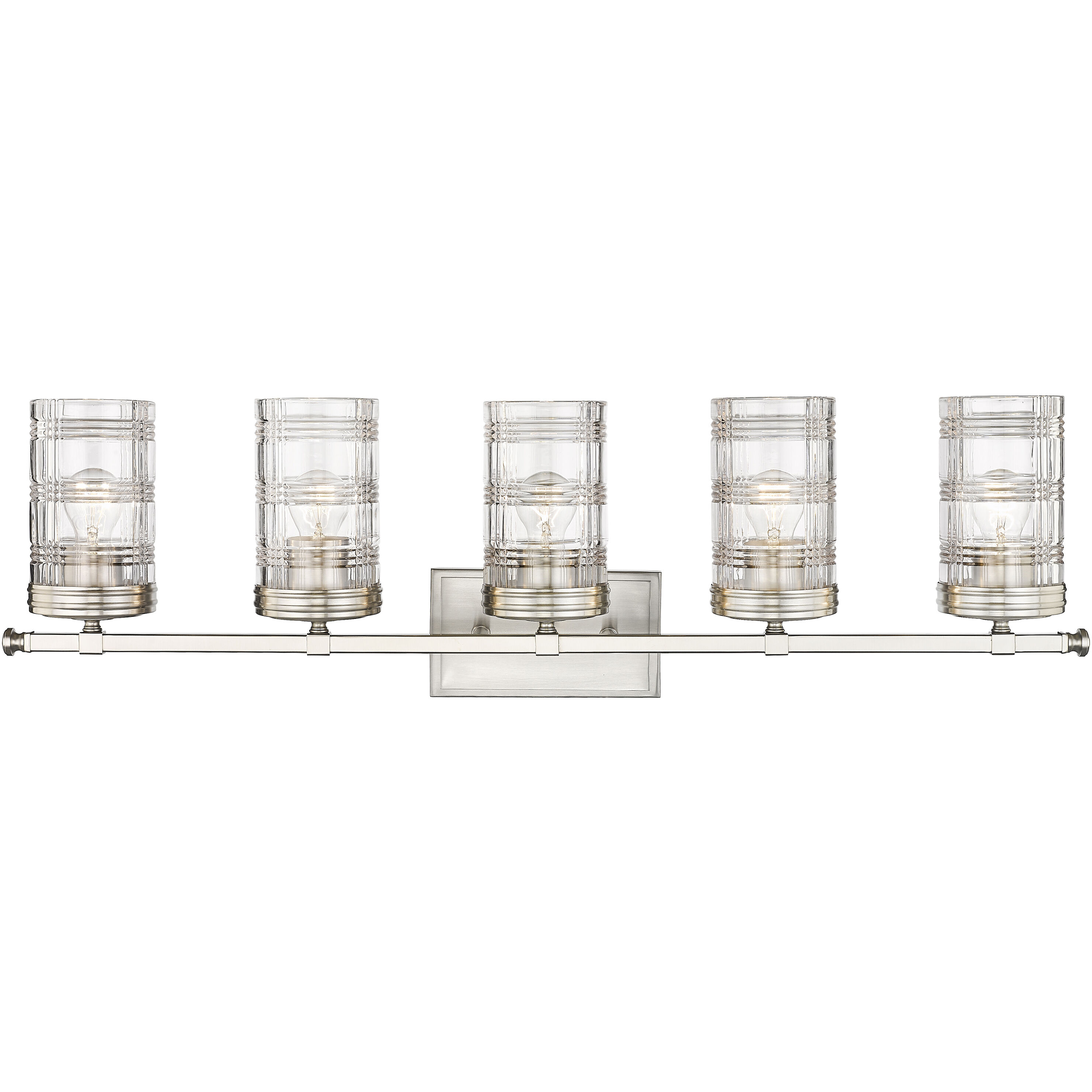 Archer 5 Light 38 inch Brushed Nickel Vanity Wall Light