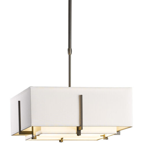 Exos 2 Light 17 inch Vintage Platinum Pendant Ceiling Light, Square Small