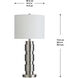 Cameron 30 inch 9 watt Brushed Aluminum and White Table Lamp Portable Light