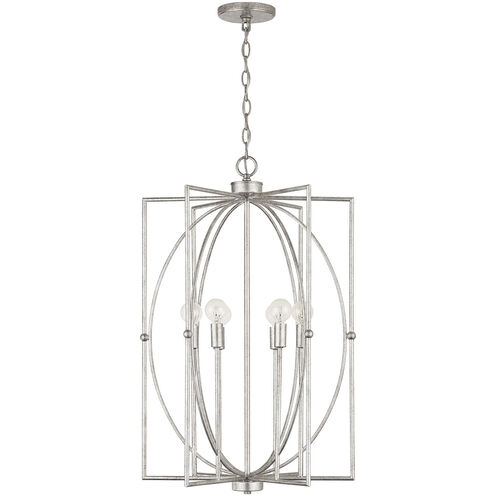 Oran 6 Light 19 inch Antique Silver Foyer Ceiling Light