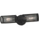 Industro 2 Light 5 inch Black with Brushed Nickel Accents Sconce Wall Light