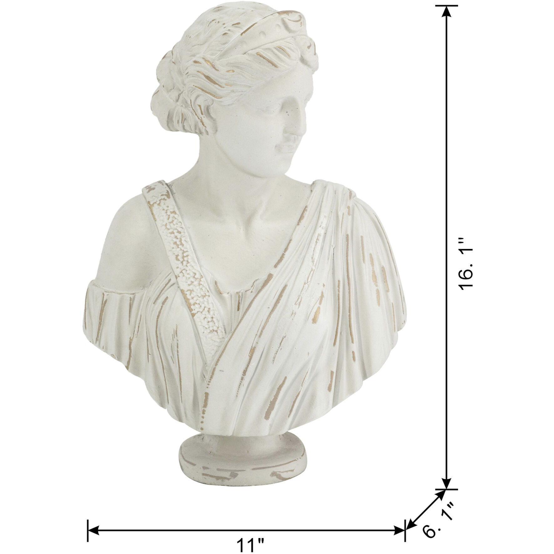 Baroque White and Gold Statue