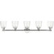 Catania 5 Light 42 inch Polished Chrome Vanity Wall Sconce Wall Light, Large