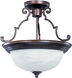 Essentials - 584x 3 Light 17 inch Oil Rubbed Bronze Semi Flush Mount Ceiling Light