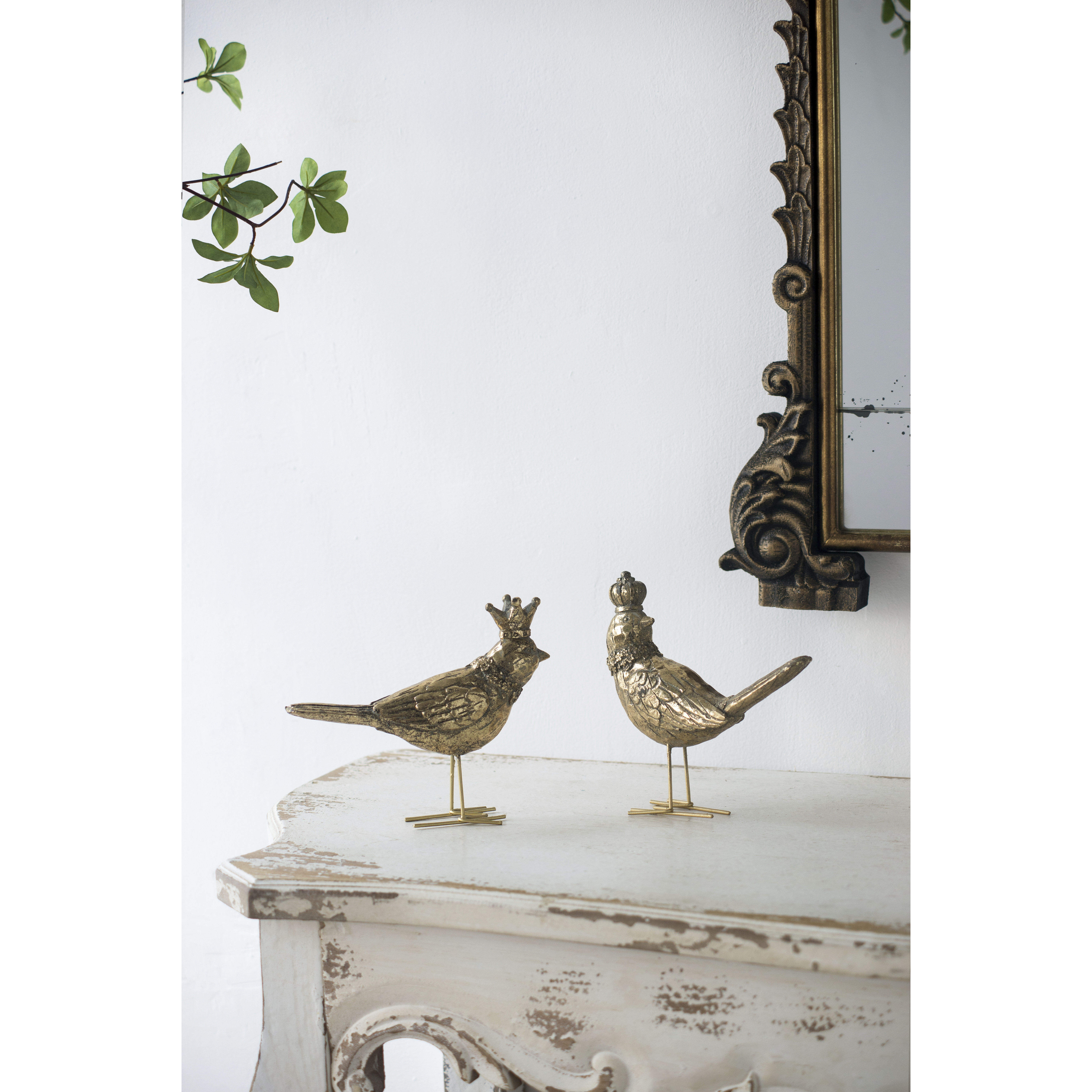 Bird Accents Gold Décor