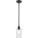 Ballston Clymer 1 Light 4 inch Matte Black Pendant Ceiling Light in Clear Glass, Ballston