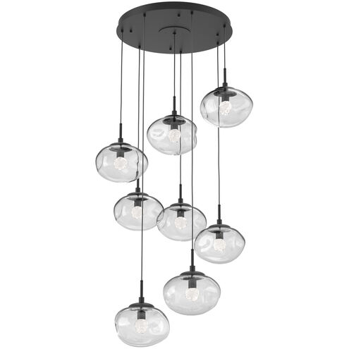 Nova LED LED Matte Black Chandelier Ceiling Light, Round Multi-Port