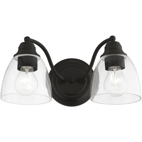 Montgomery 2 Light 14 inch Black Vanity Sconce Wall Light