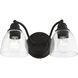 Montgomery 2 Light 14 inch Black Vanity Sconce Wall Light