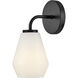 Gio LED 7.25 inch Black Bath Light Wall Light