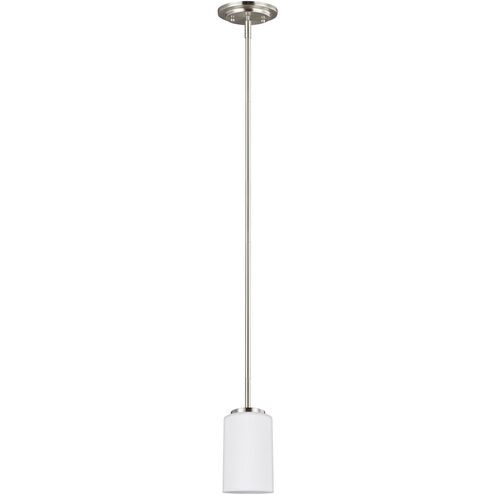 Oslo 1 Light 4 inch Brushed Nickel Mini-Pendant Ceiling Light