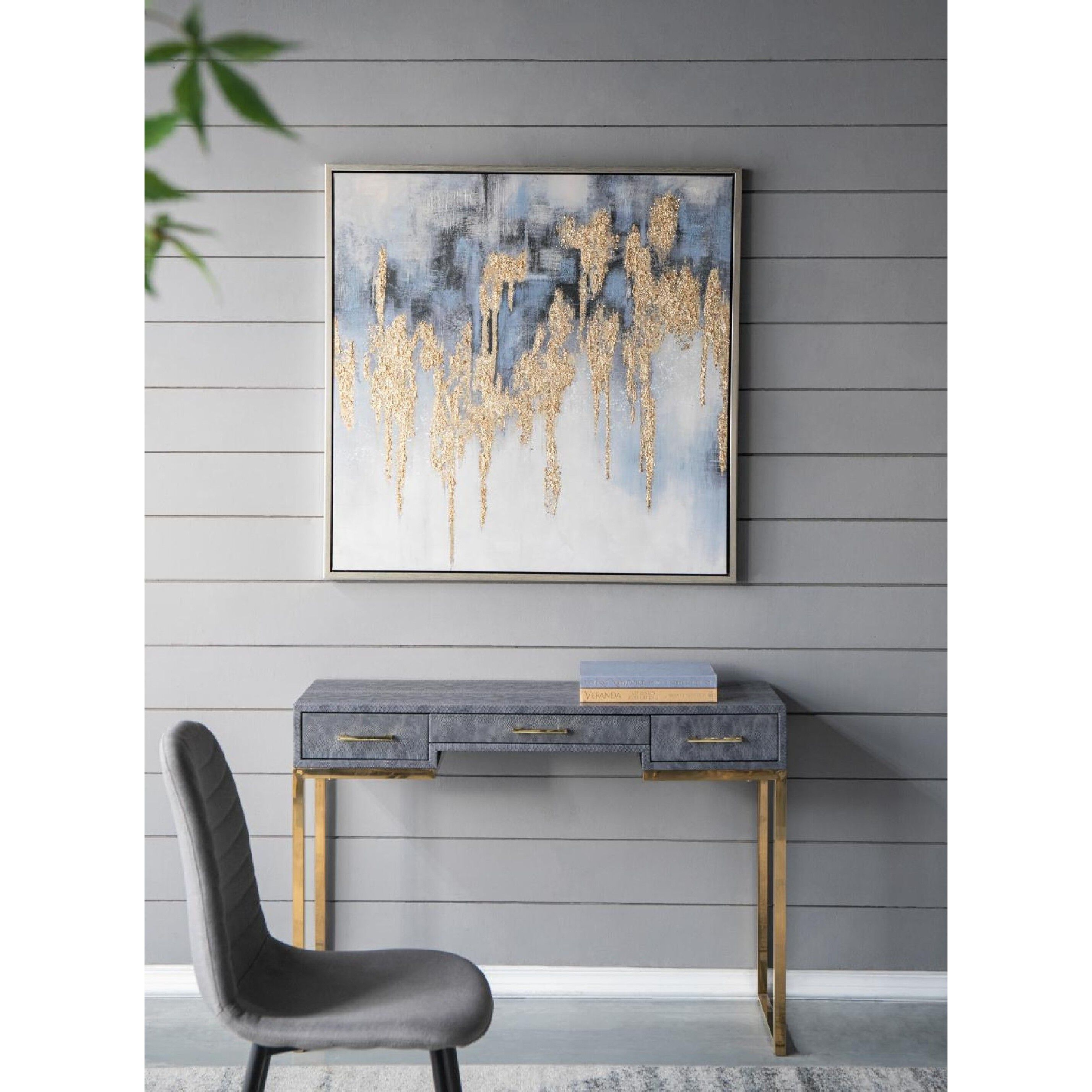 Anita Gray/Gold/Blue Wall Art