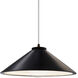 Radiance Collection - Flare 1 Light 11.75 inch Gloss Black/Matte White and Dark Bronze Pendant Ceiling Light in Replaceable Bulb, Form+Finish+Function