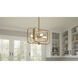 Dupree 4 Light 14 inch Brushed Weathered Brass Pendant Ceiling Light