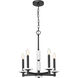 Kaden 5 Light 18 inch Matte Black Chandelier Ceiling Light